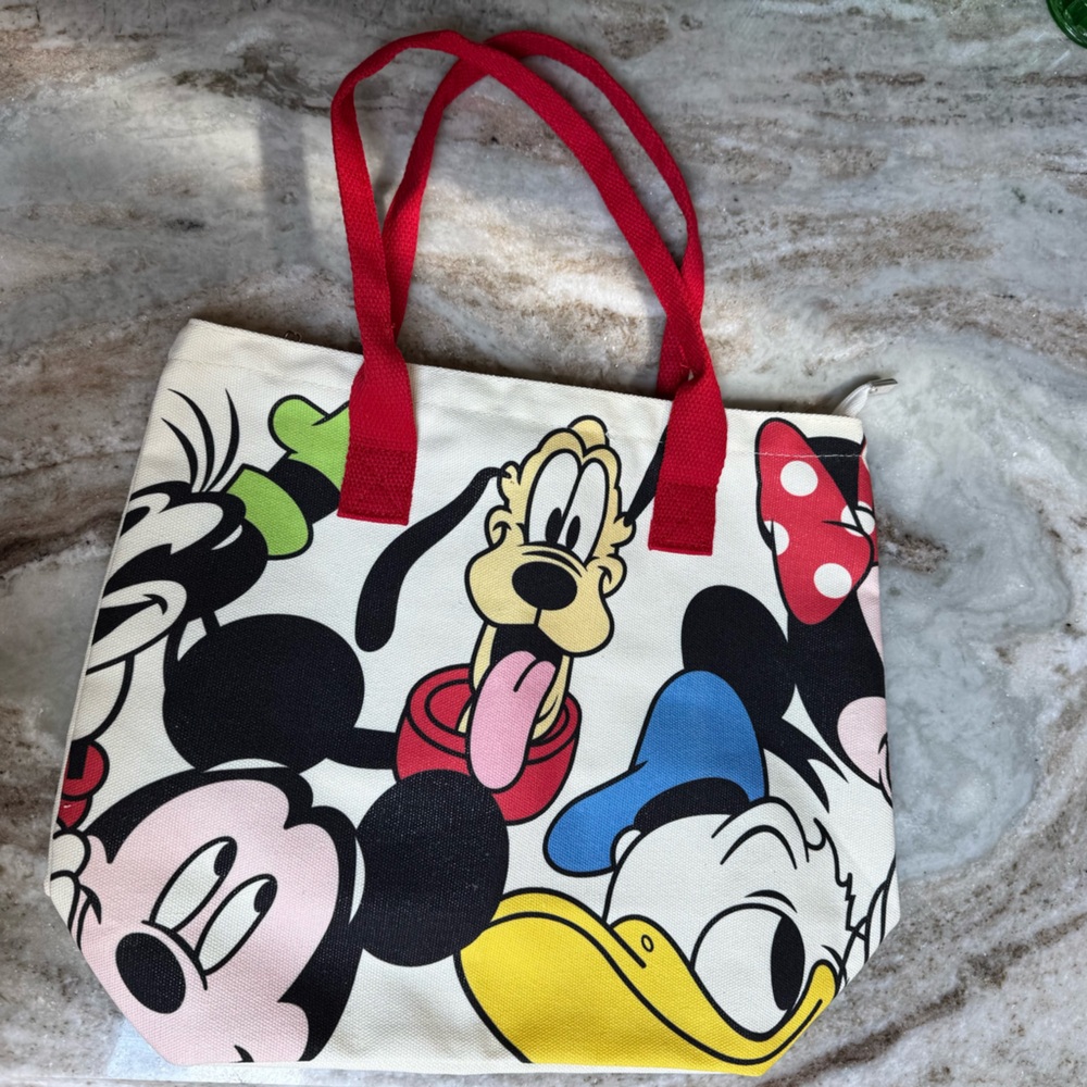 Disney Character Tote Bag w/ Red Handles. No brand/name/tag